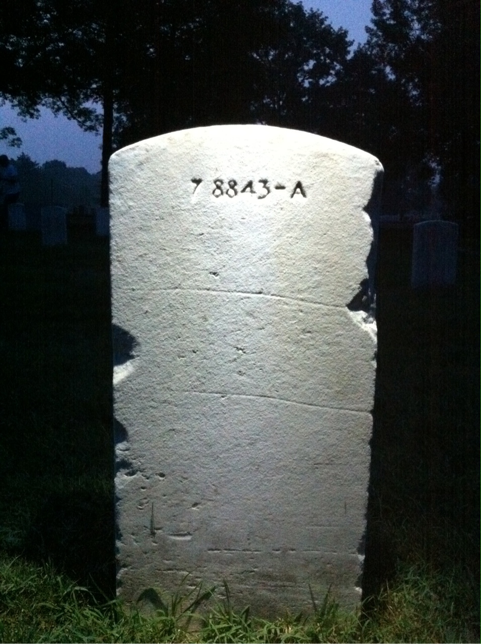 Back of headstone — Jacobus Corino