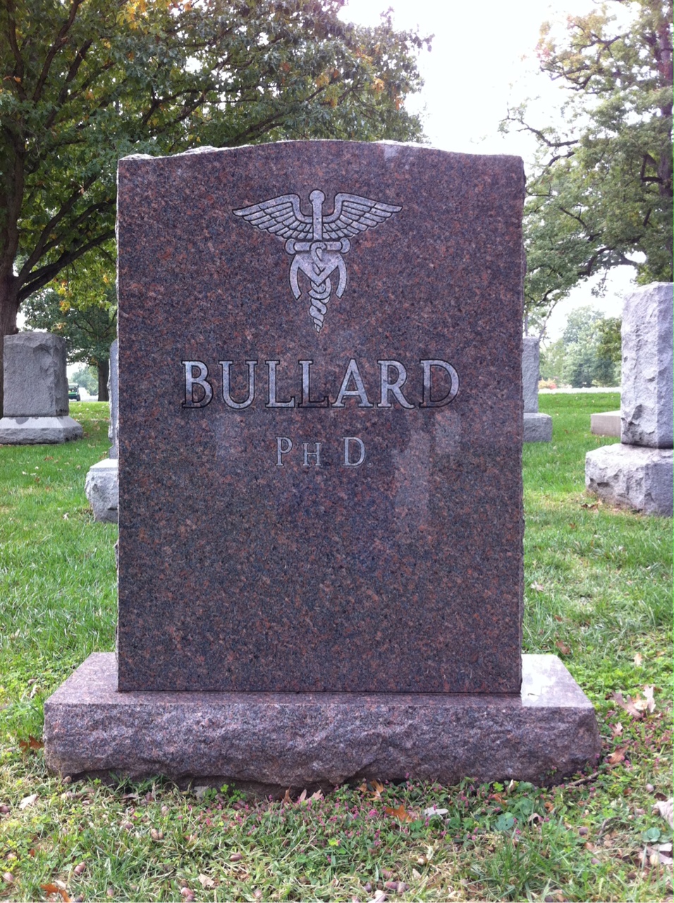Back of headstone — John Bullard