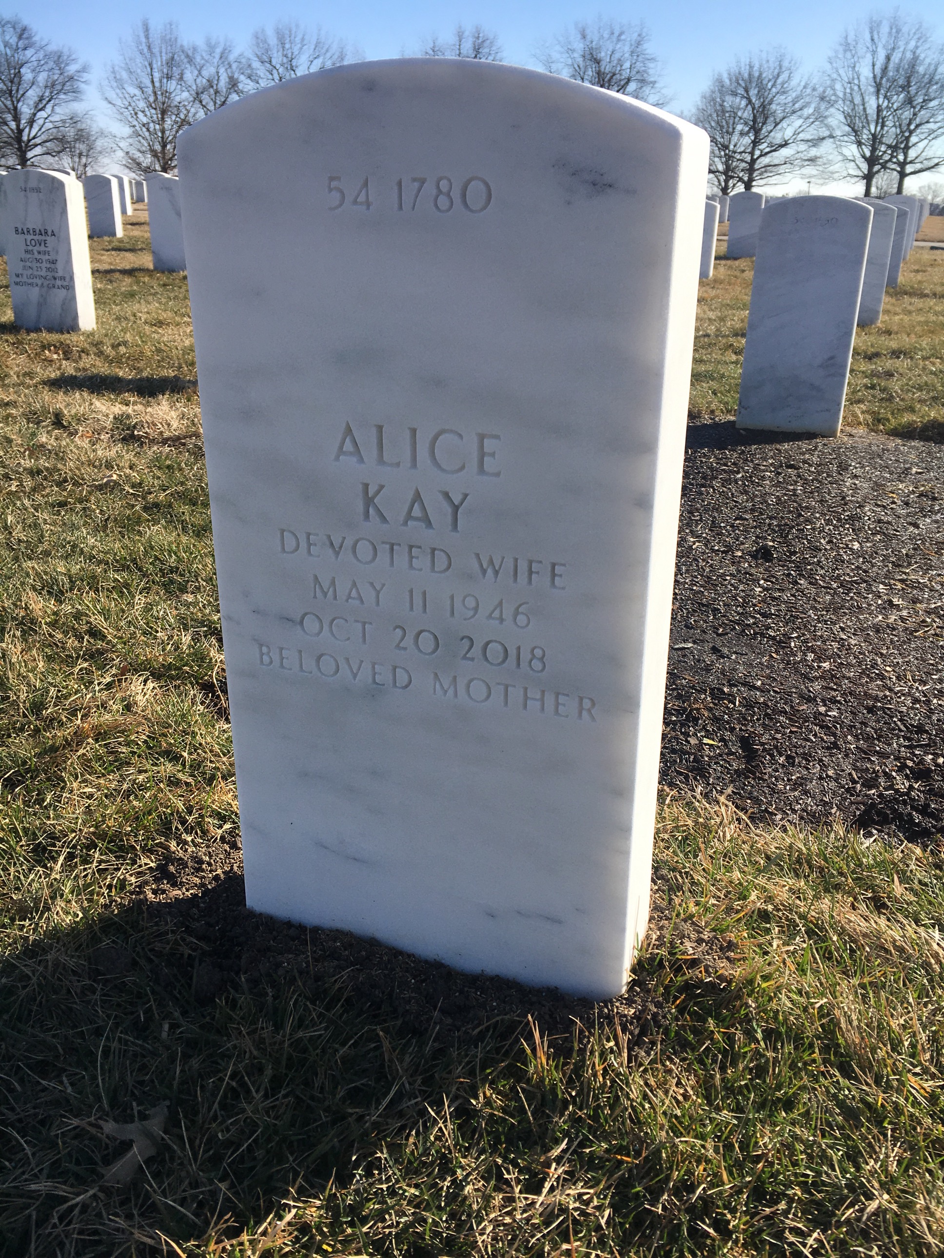 Back of headstone — Thomas Montgomery Thornburg