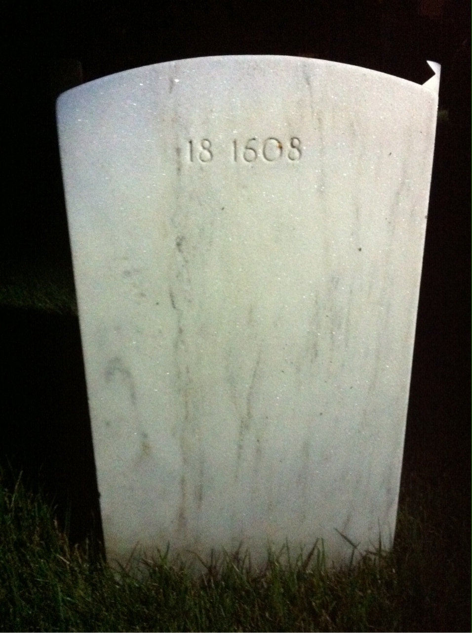 Back of headstone — William Anderson