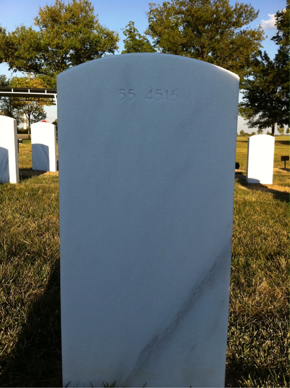 Back of headstone — John Biehl