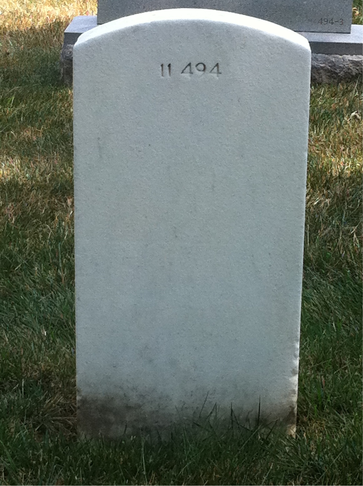 Back of headstone — Helen Boggess