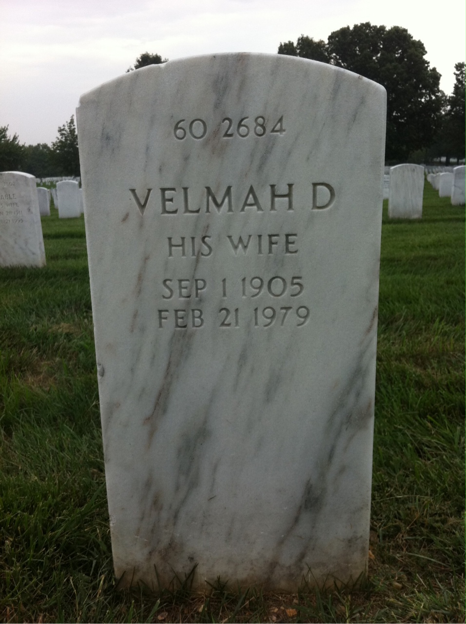 Back of headstone — Opel Mitchell