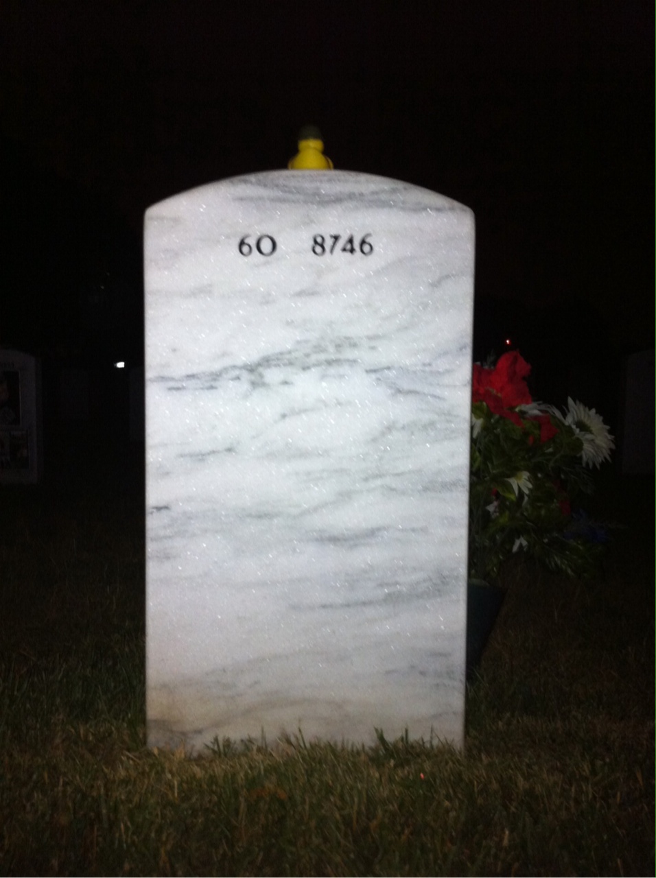 Back of headstone — Daniel Bennett