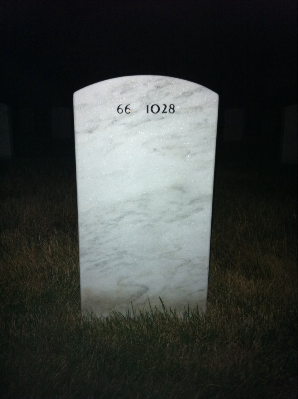 Back of headstone — Metta Baxter
