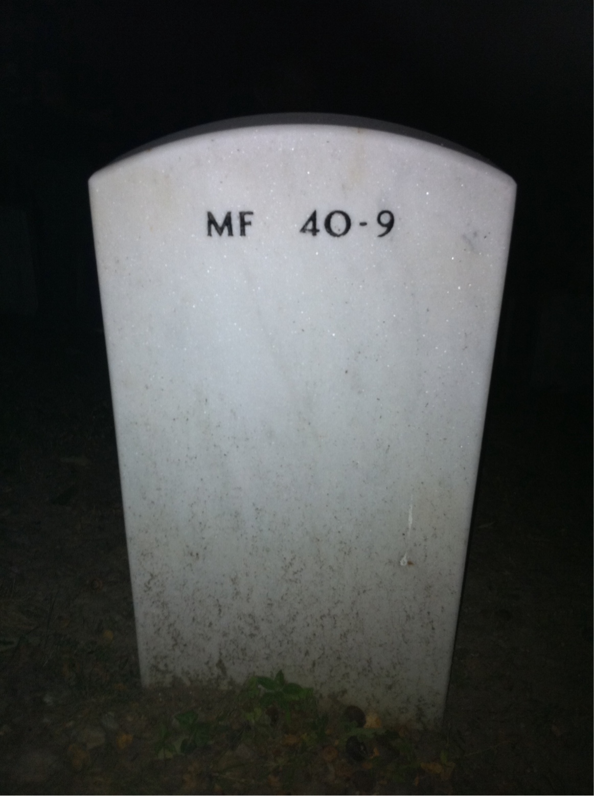 Back of headstone — Jerry Monds