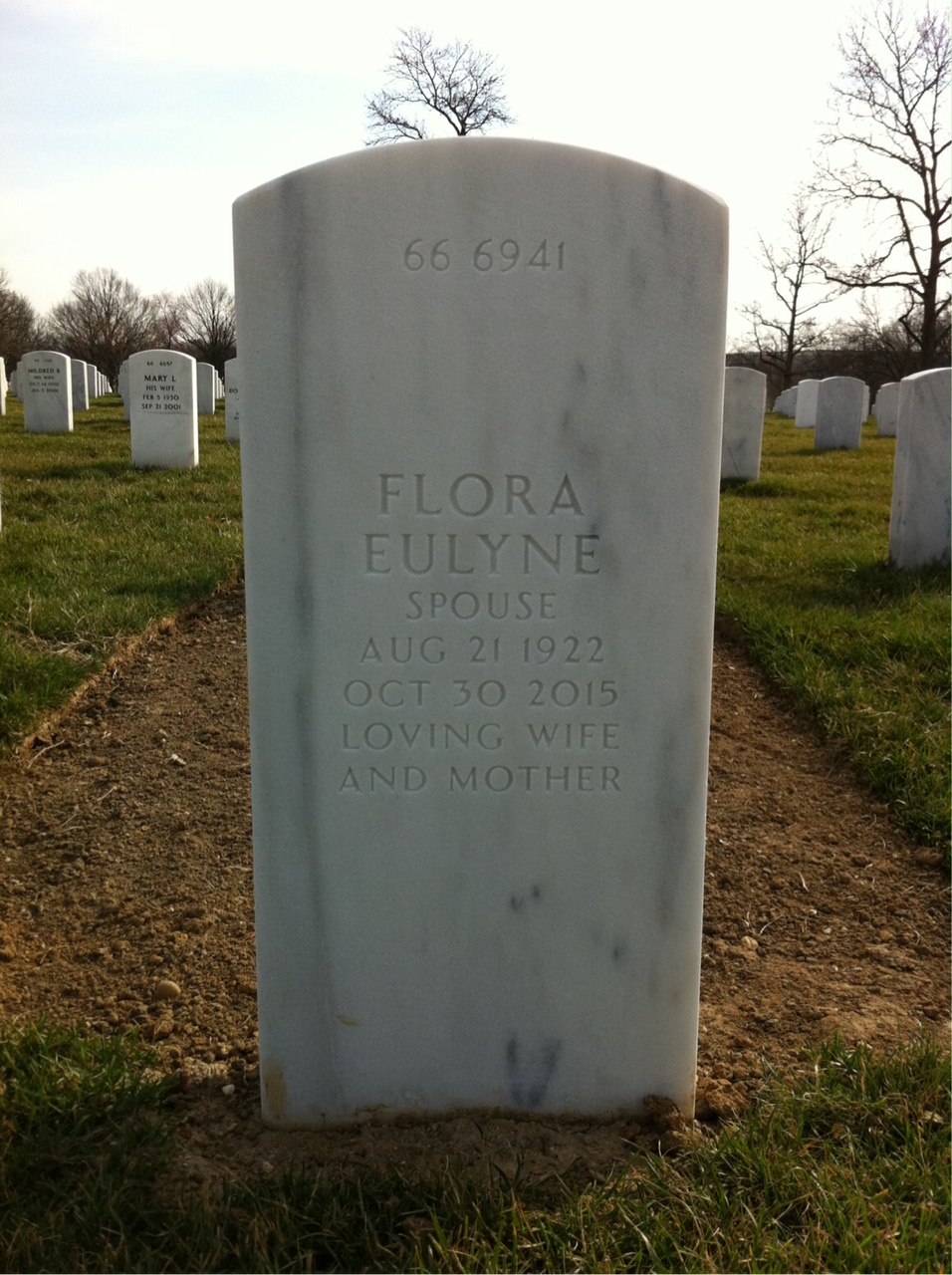 Back of headstone — John Kennedy