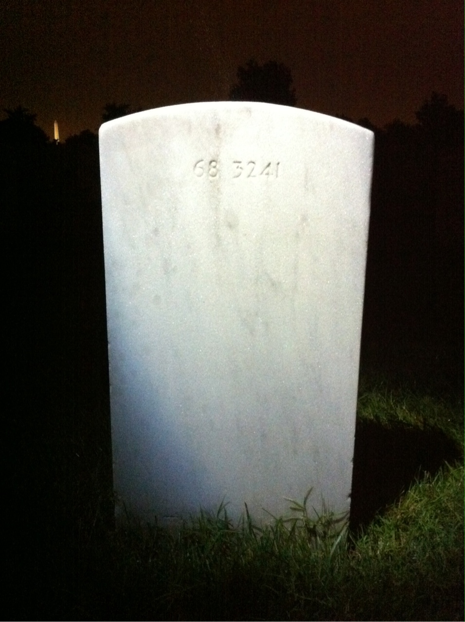 Back of headstone — Robert Morris