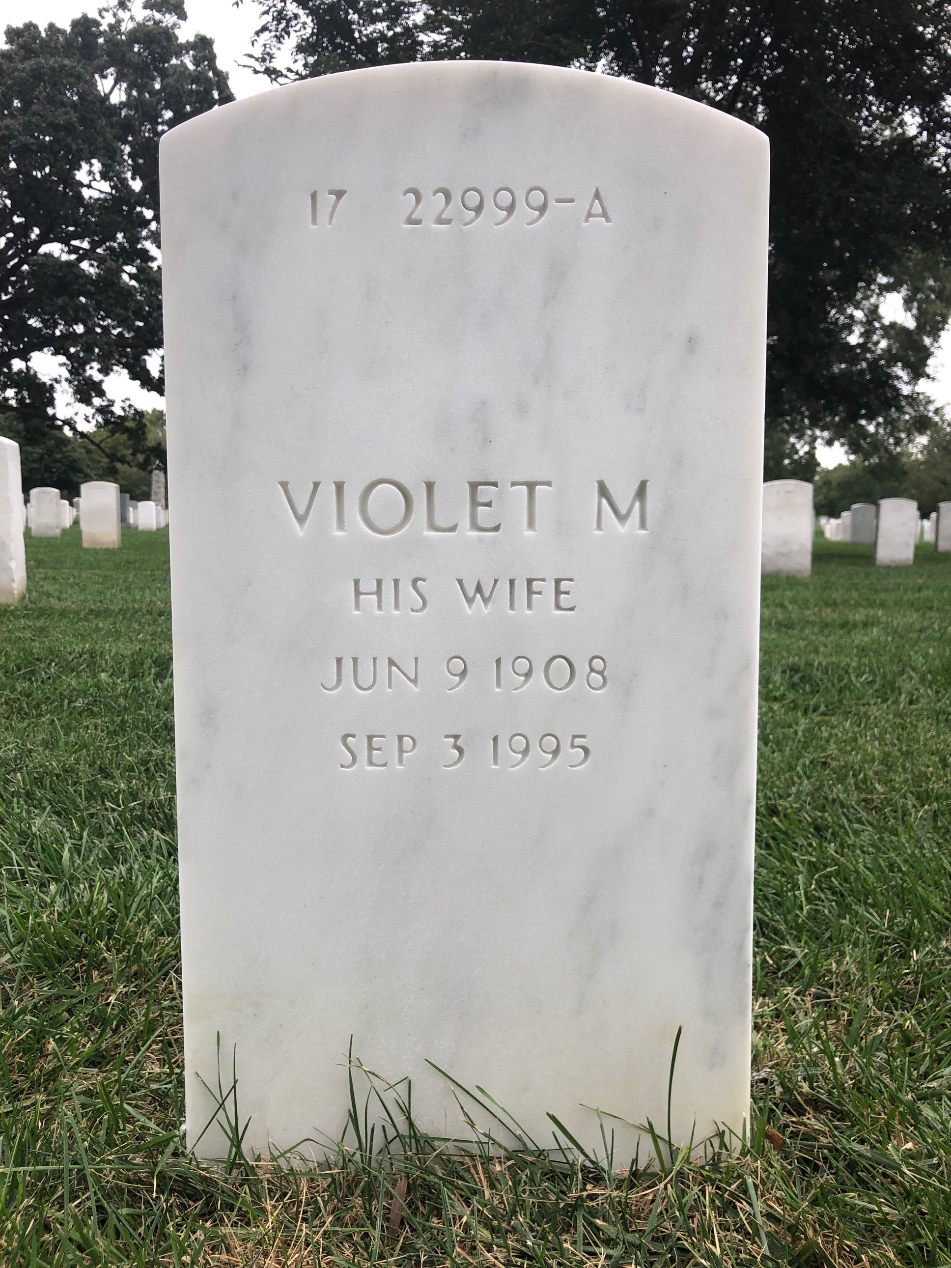 Back of headstone — James Axel