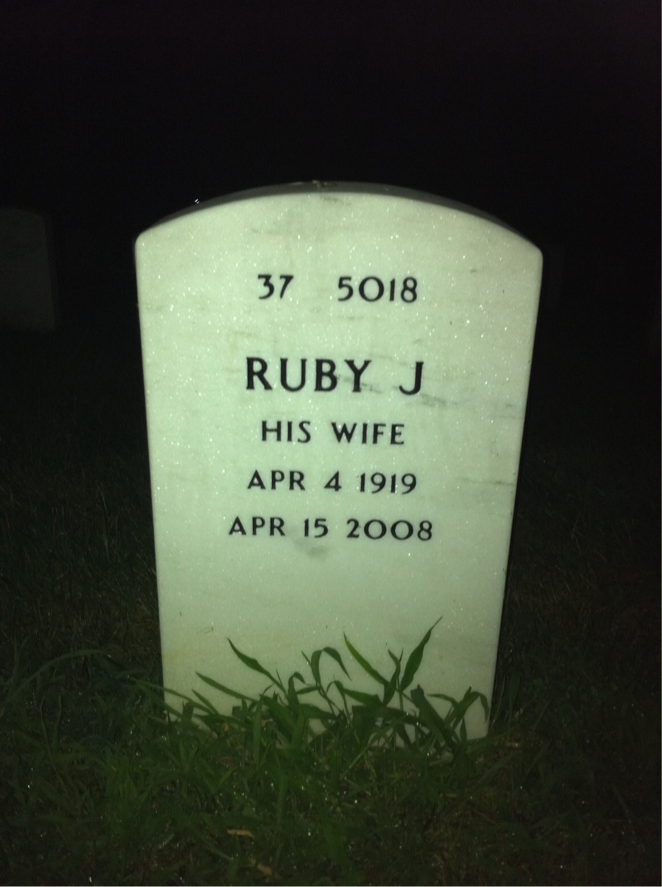 Back of headstone — Elbert Grimes