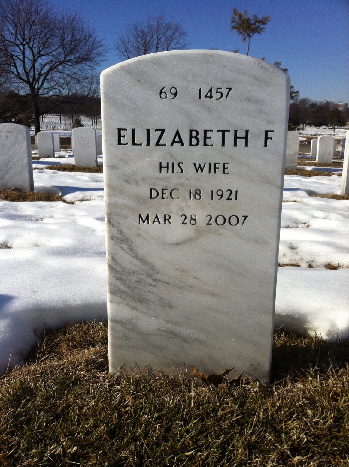 Back of headstone — George Stevenson