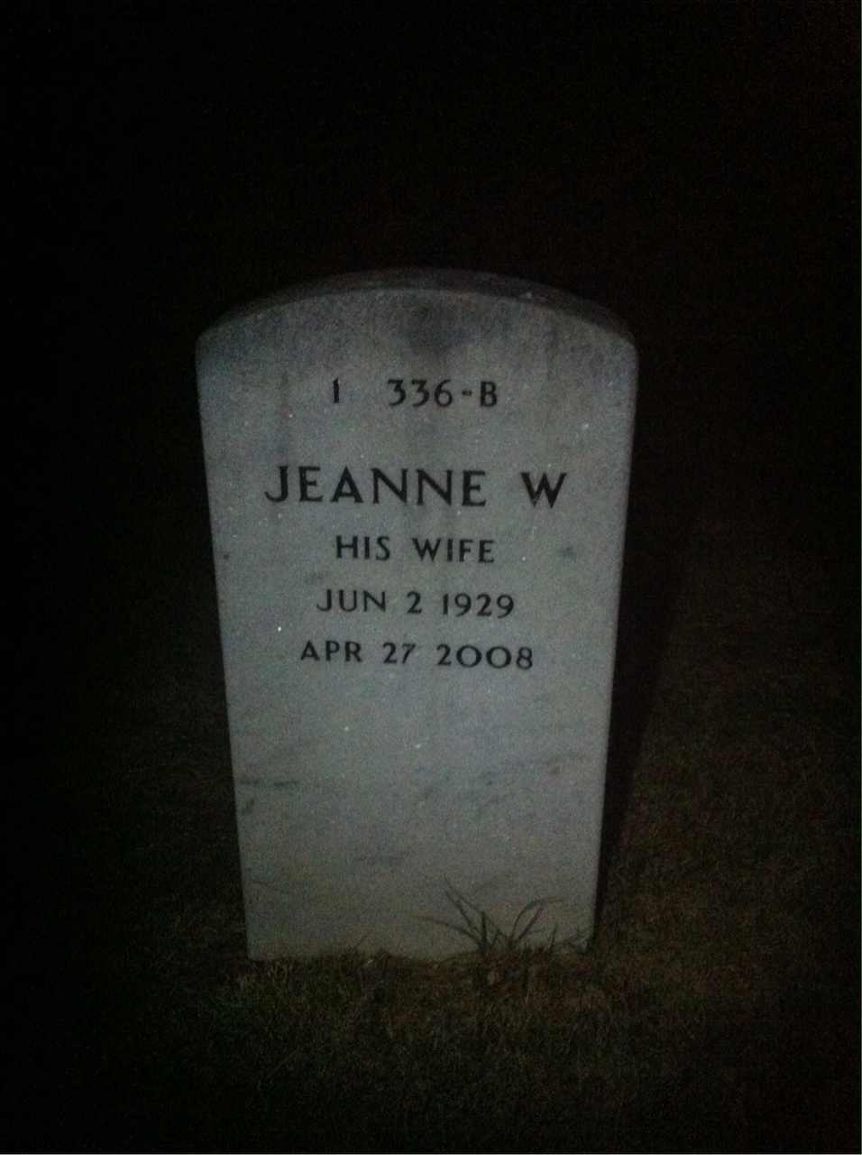 Back of headstone — John Cockey