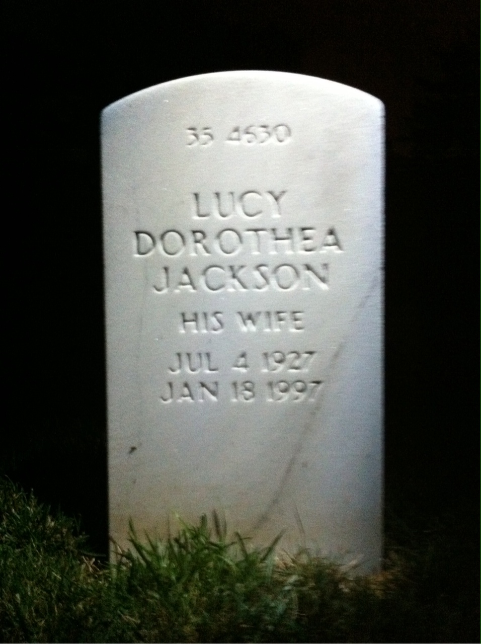 Back of headstone — William Curts Spain