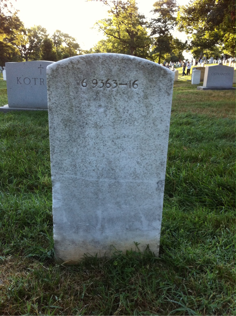 Back of headstone — Marguerite Attleson