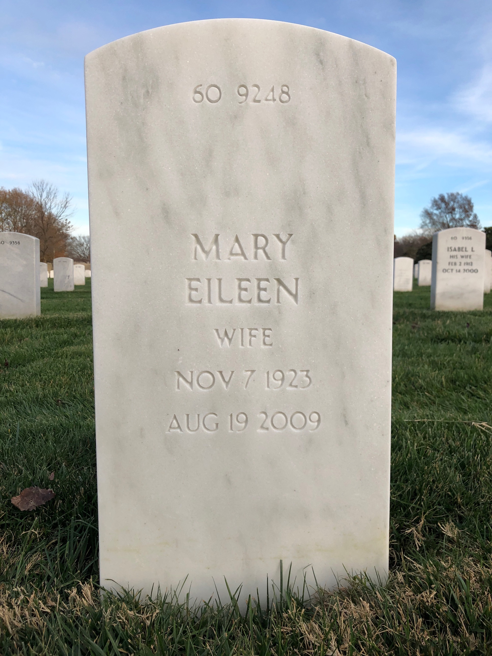 Back of headstone — John Keeley