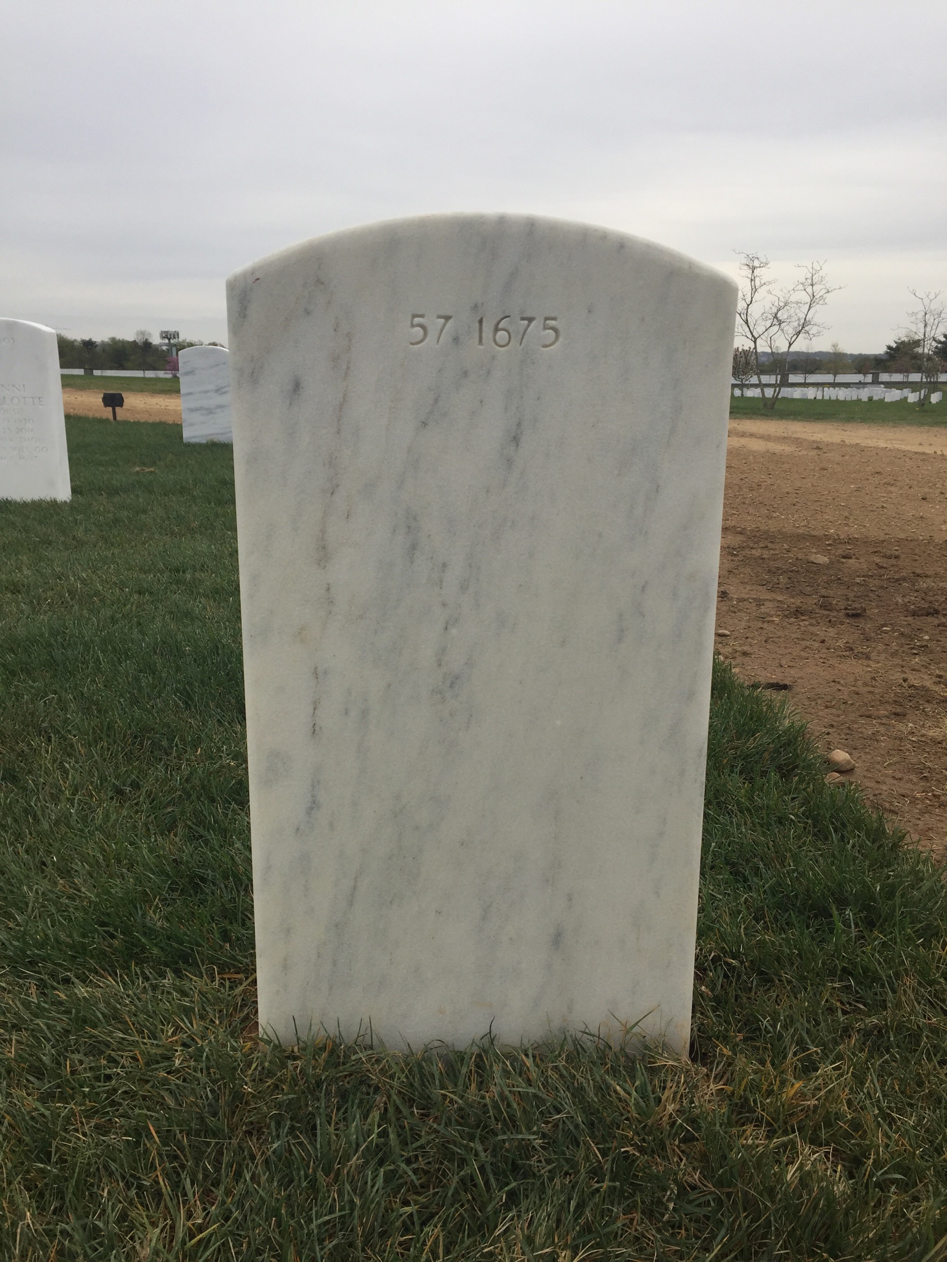 Back of headstone — Dale Musolf