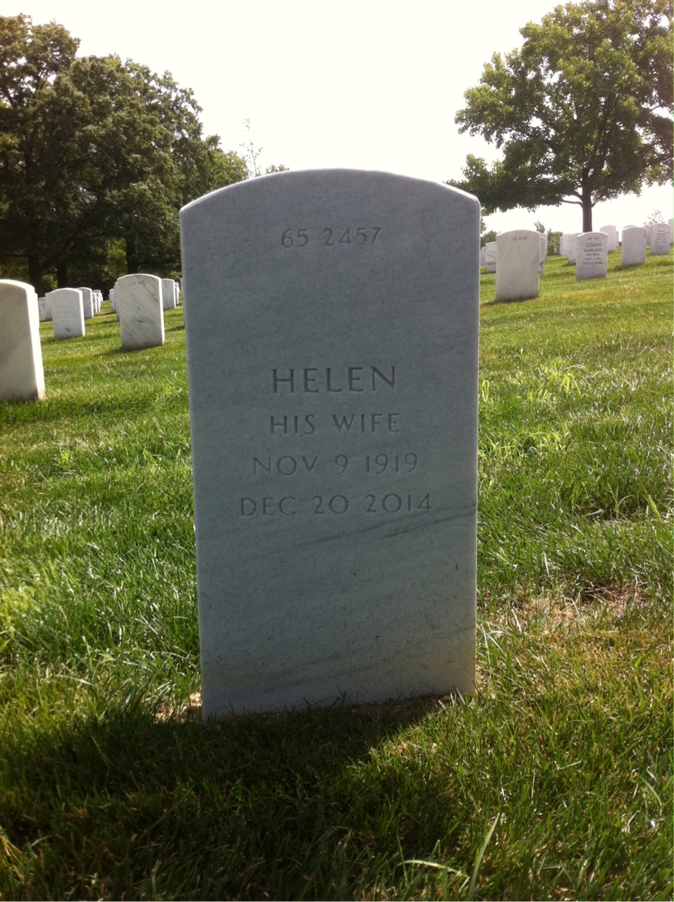 Back of headstone — Robert Morrow