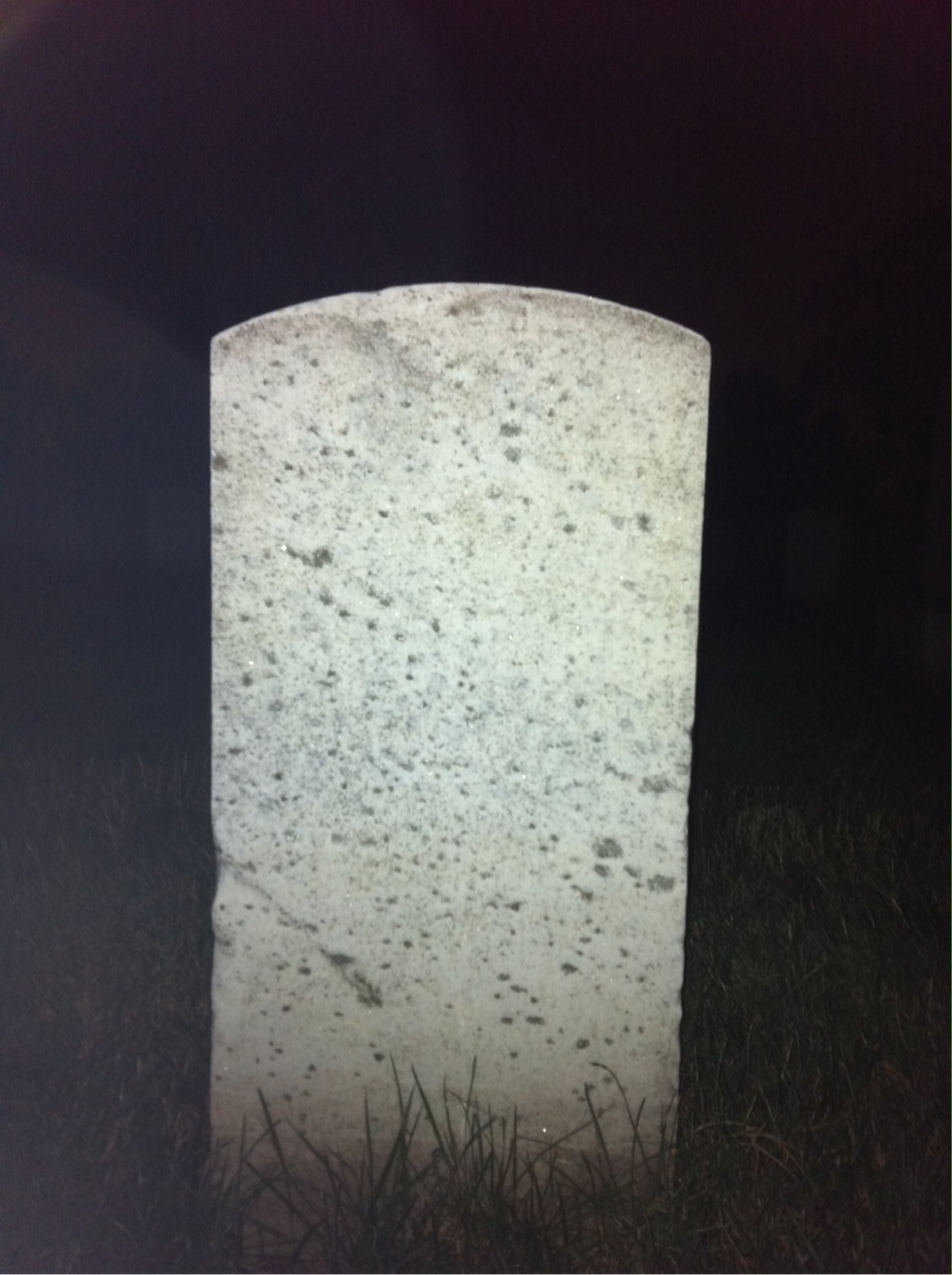 Back of headstone — Thos Baldwin