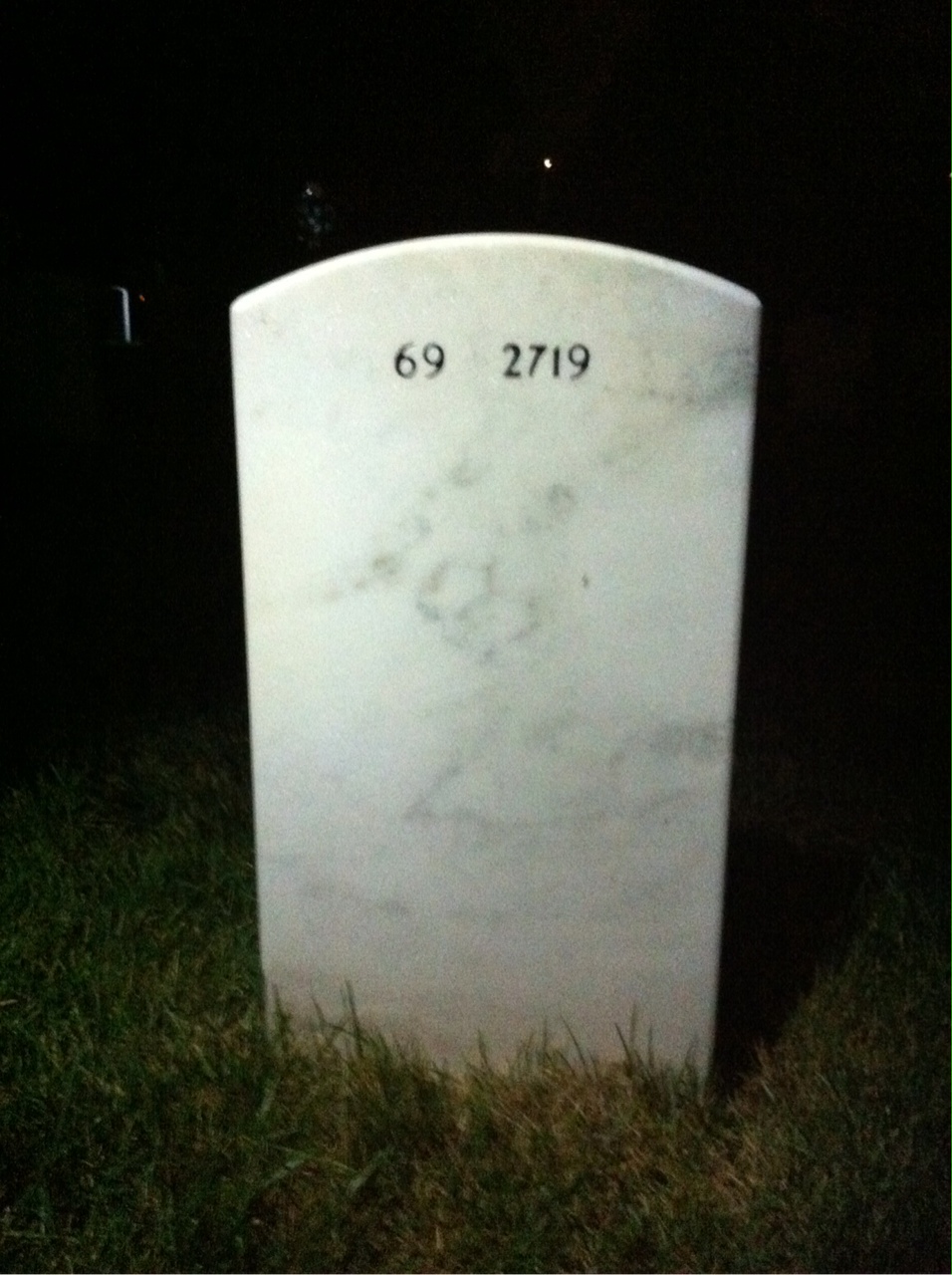 Back of headstone — Gene Turner