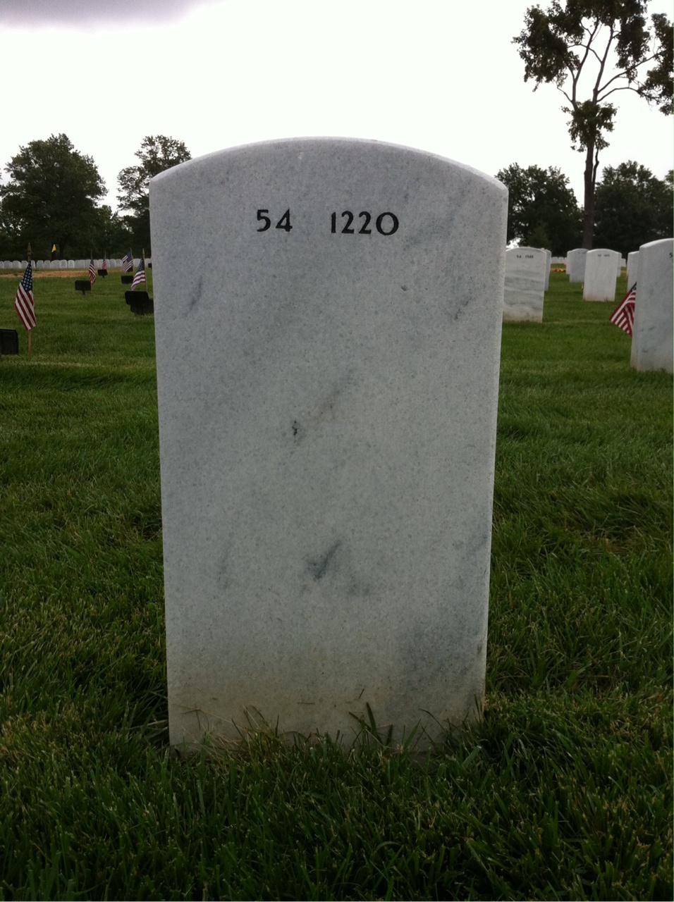 Back of headstone — William J Jacoby