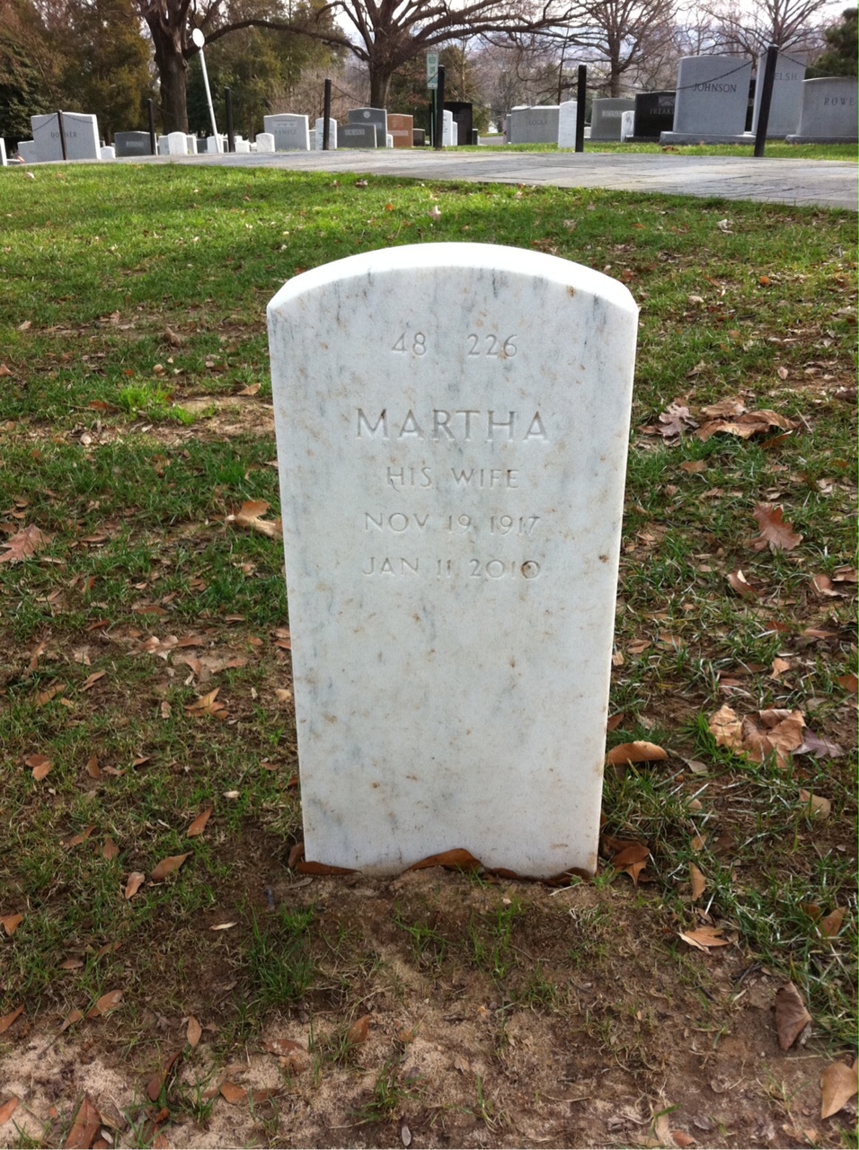 Back of headstone — George Moore
