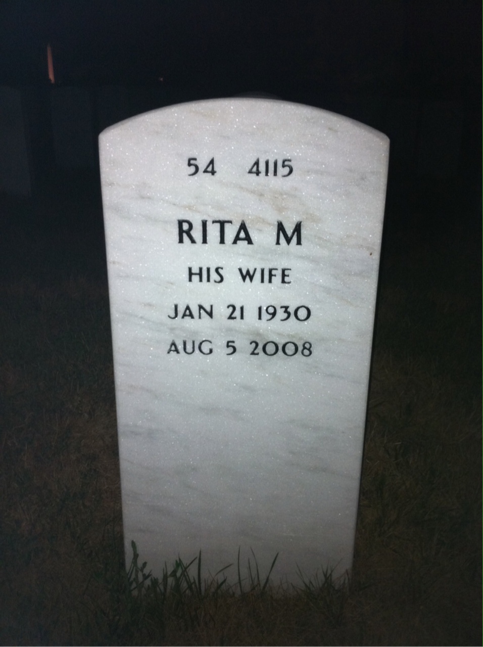 Back of headstone — Thomas Sova