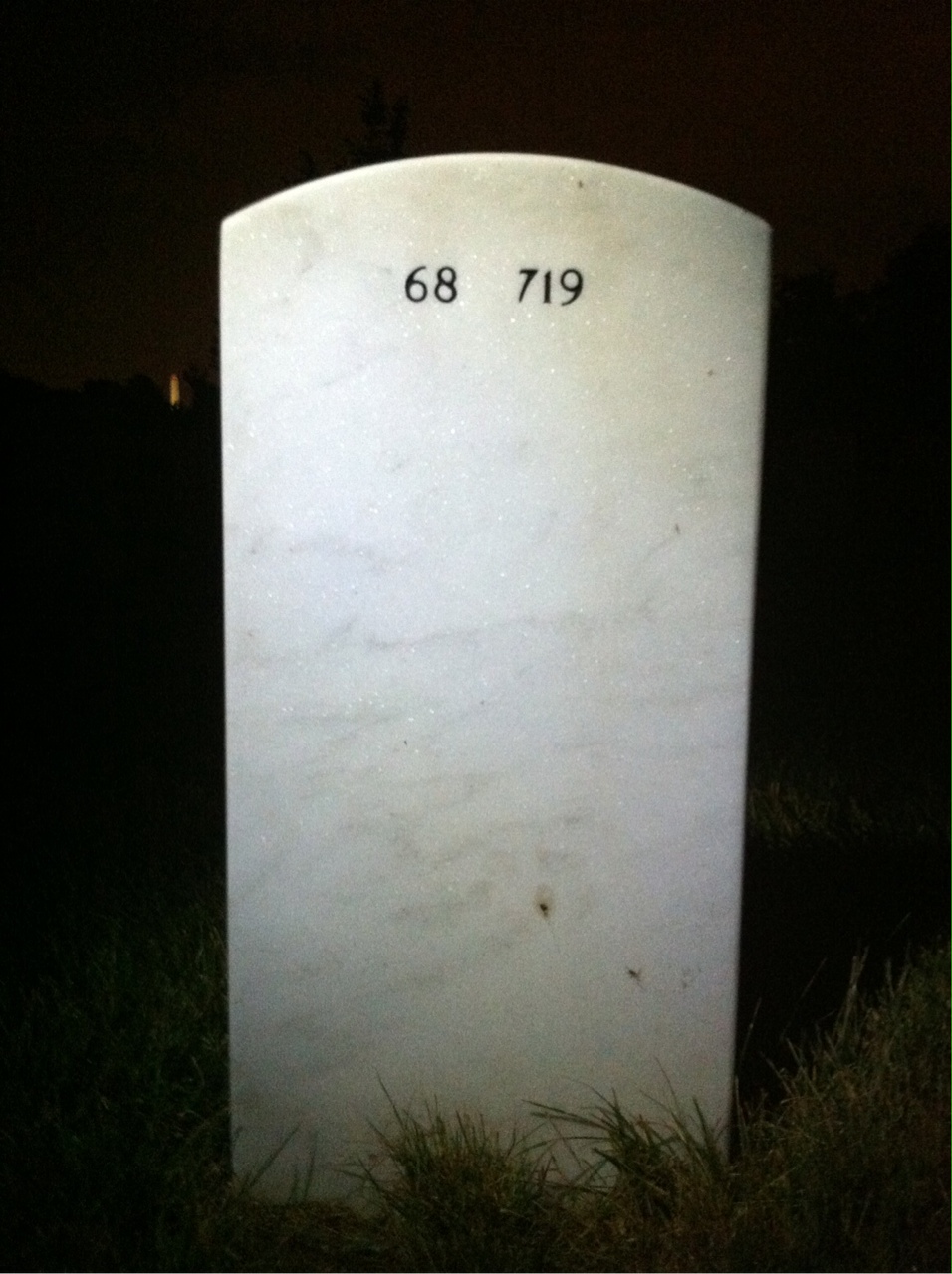 Back of headstone — James Roberts
