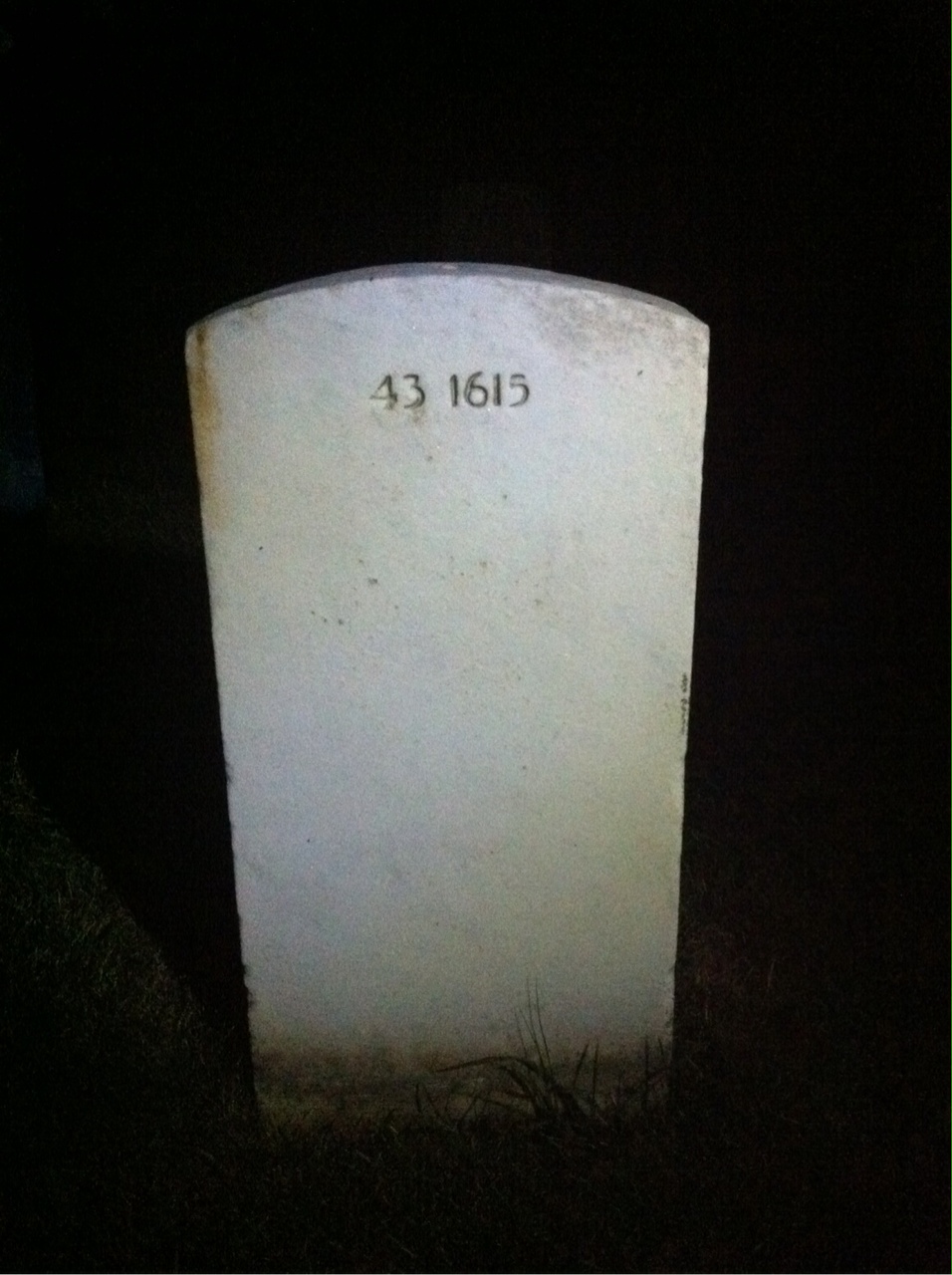 Back of headstone — Thomas Cummings