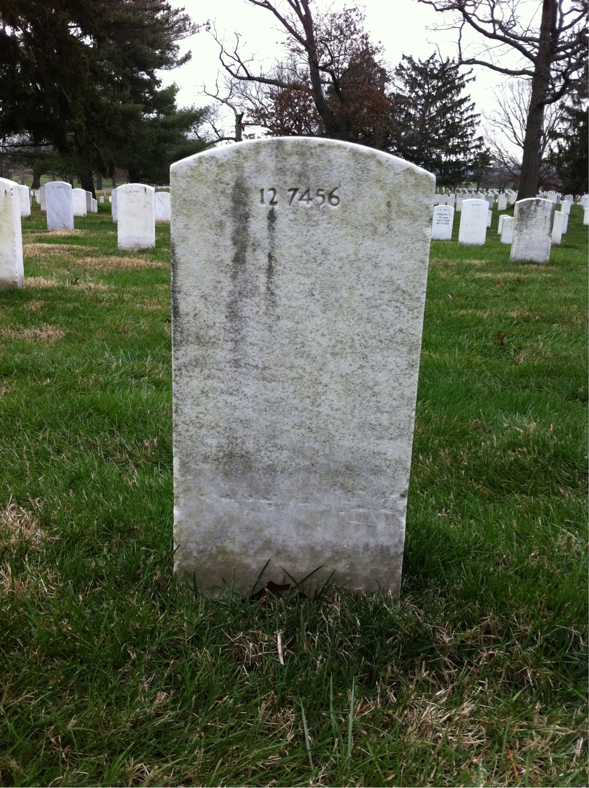 Back of headstone — Thomas M Sullivan