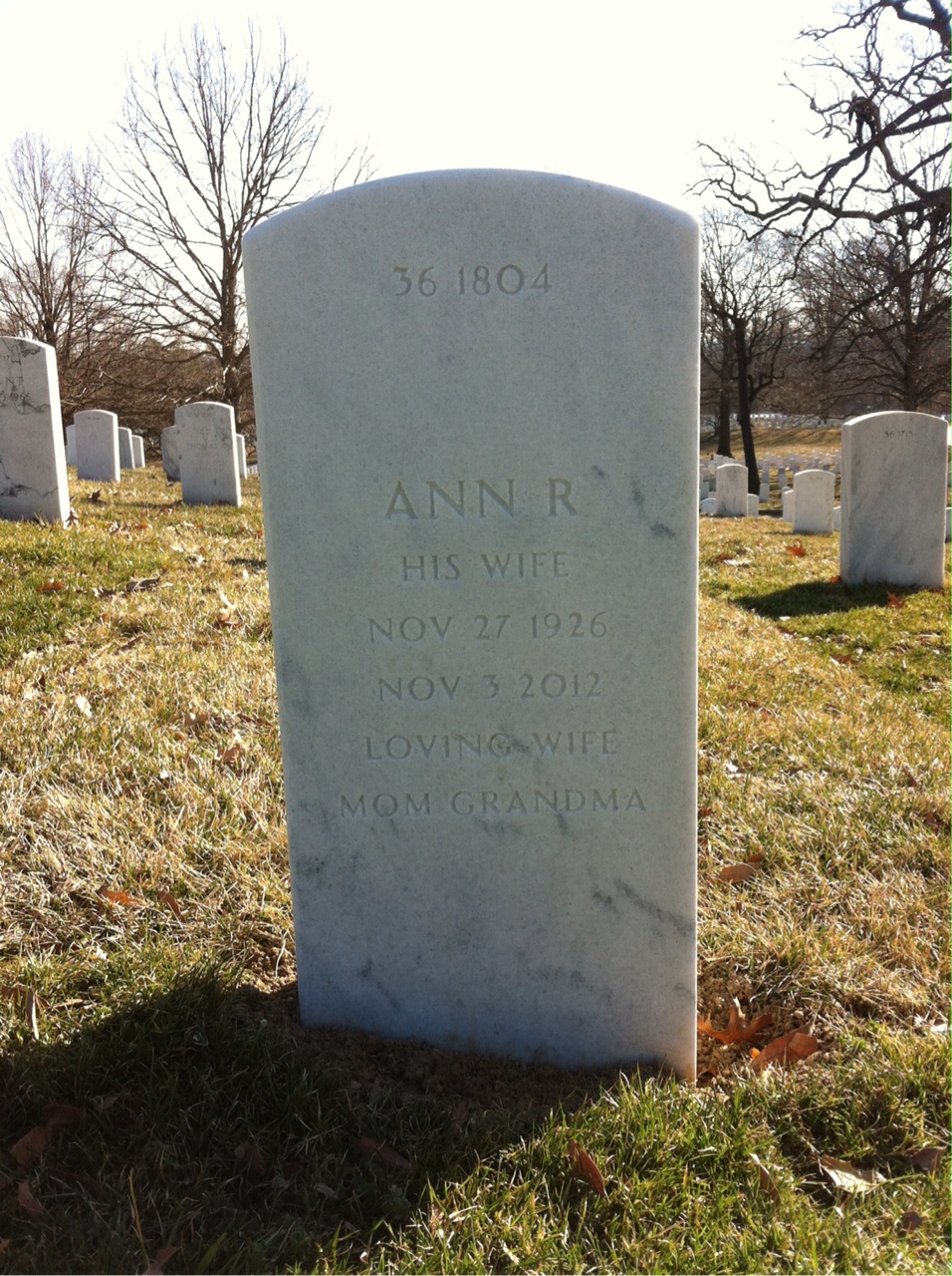 Back of headstone — Benjamin N Hall