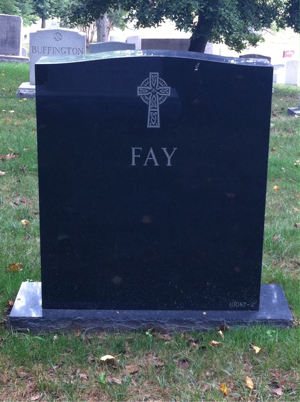 Back of headstone — Edward Fay