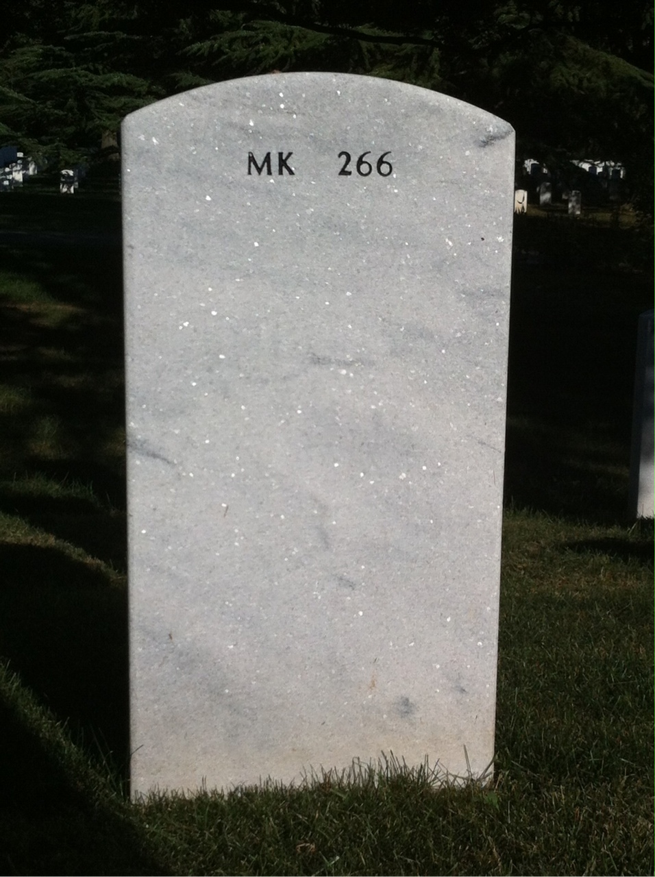 Back of headstone — Keith Allen
