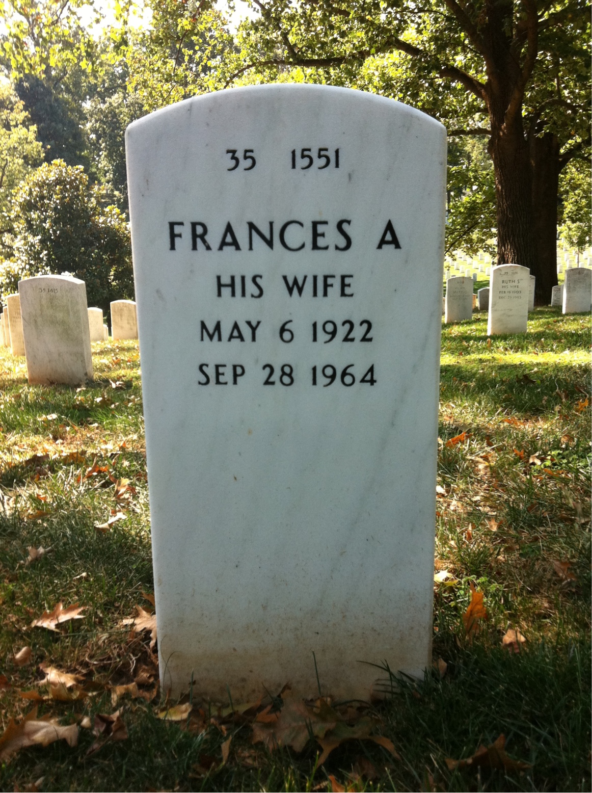 Back of headstone — Roger Berry