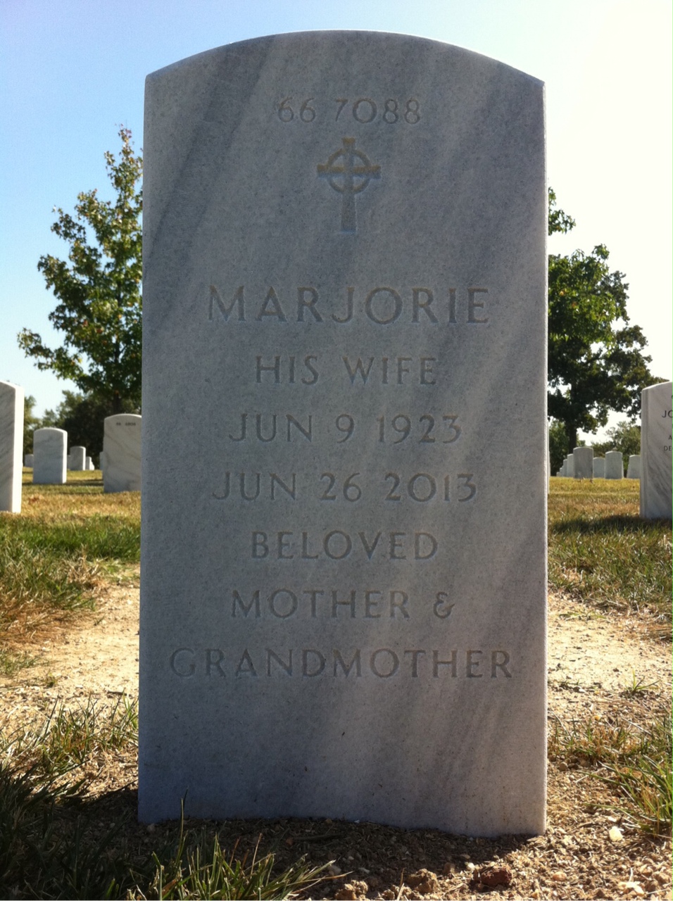 Back of headstone — Stephen Wargo