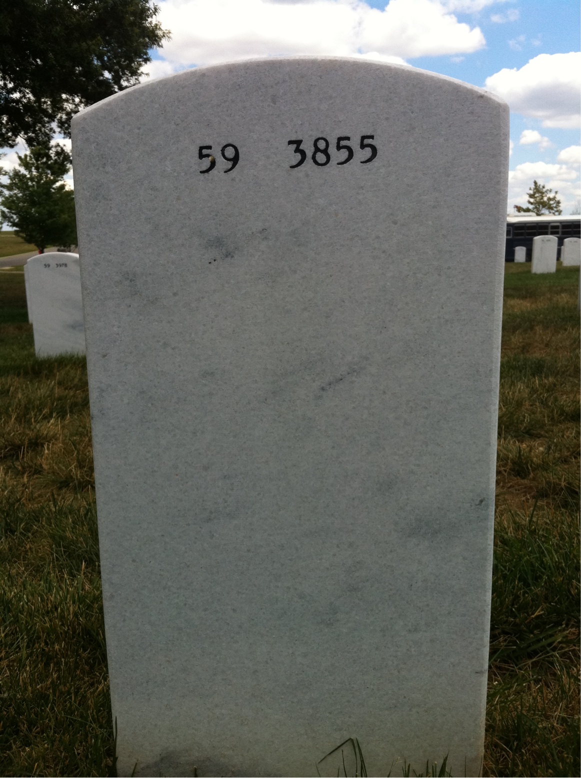 Back of headstone — Elmer Fox