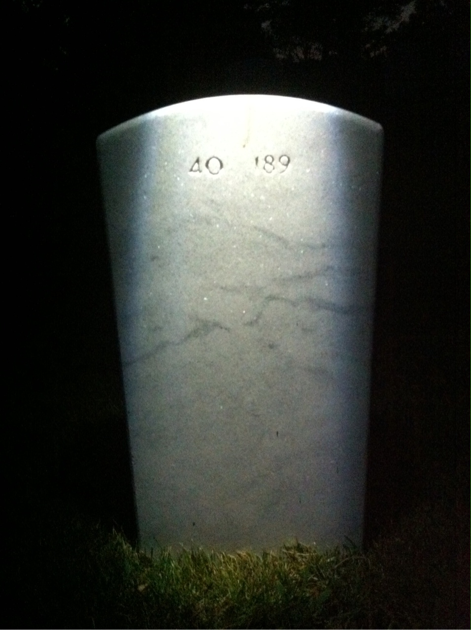 Back of headstone — Donald Redlin