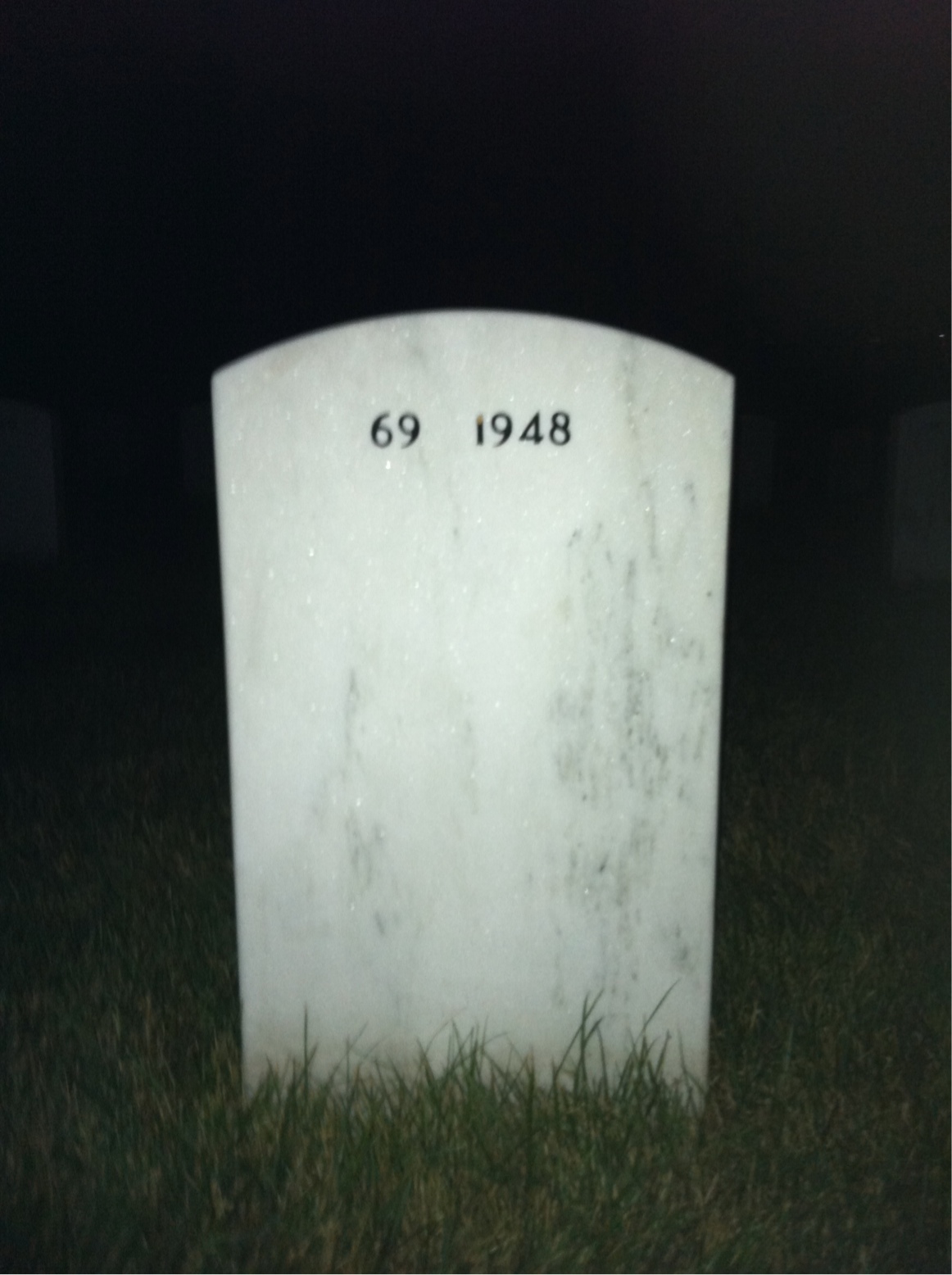Back of headstone — Robert Bennett