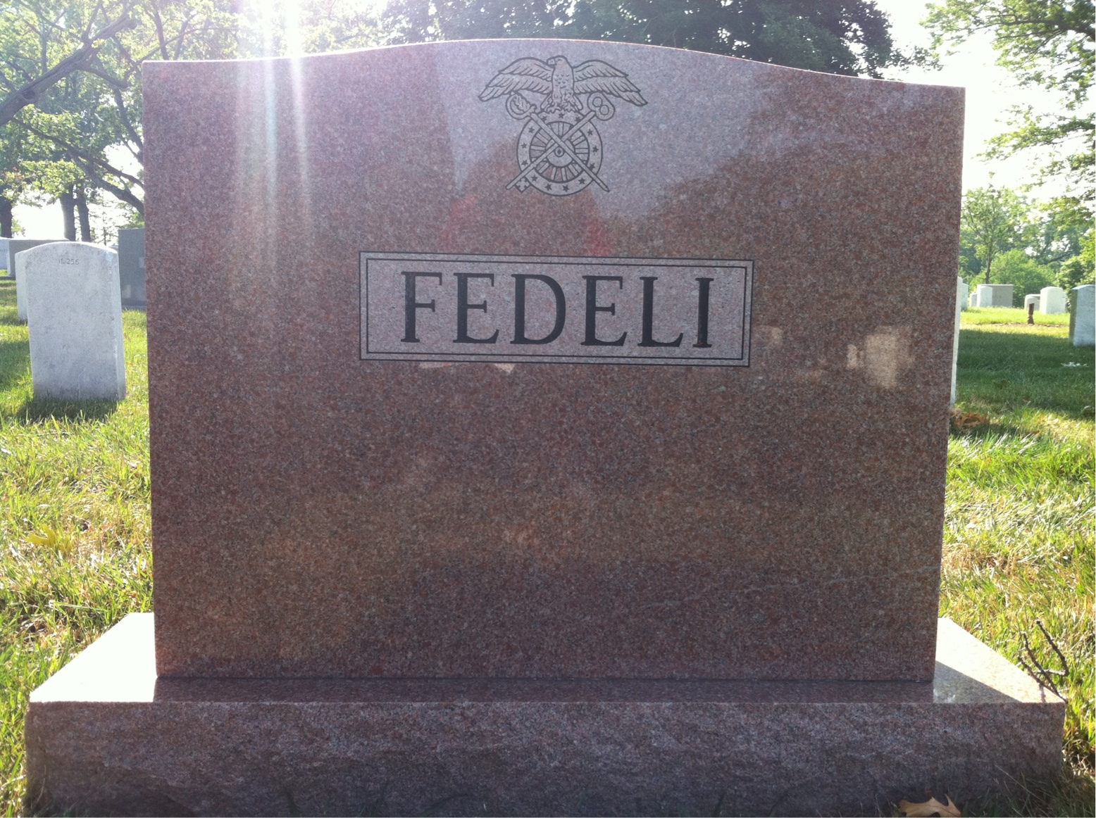 Back of headstone — William Fedeli