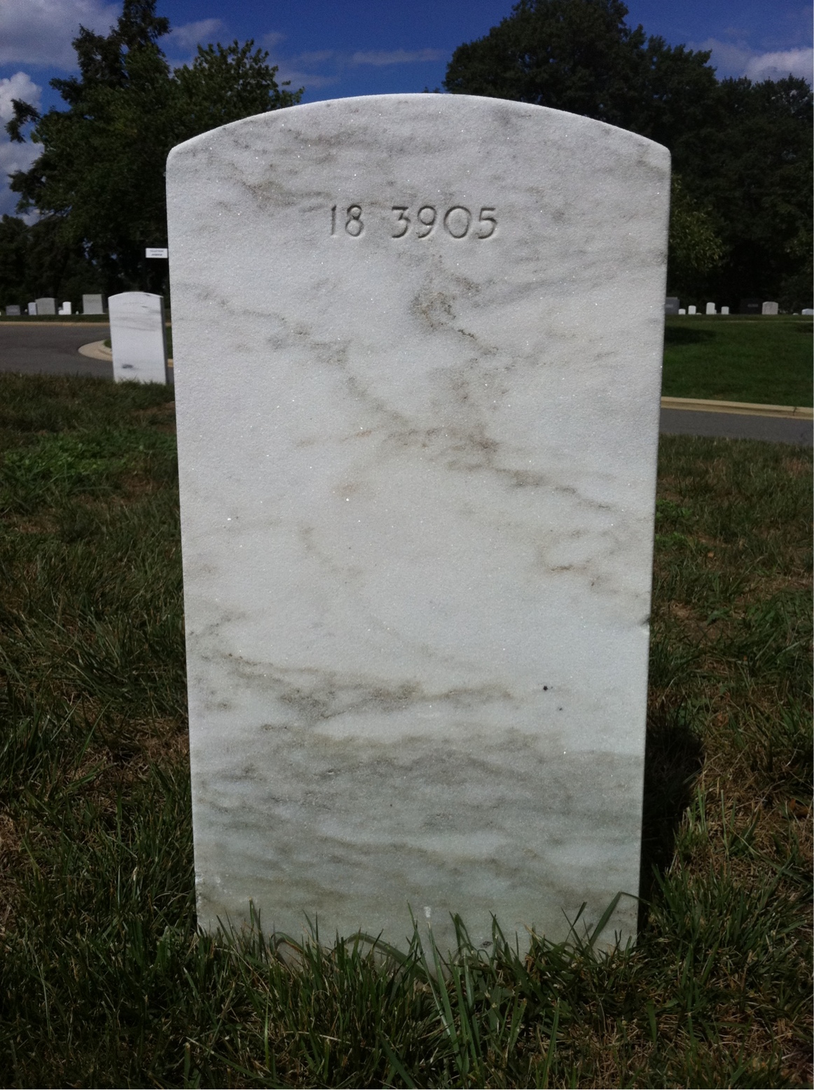 Back of headstone — Edwin Benton