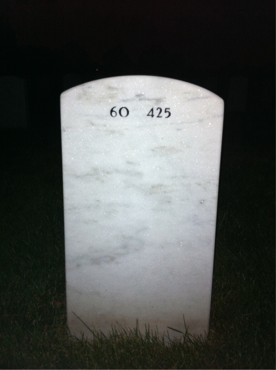 Back of headstone — Wilbur Hackett