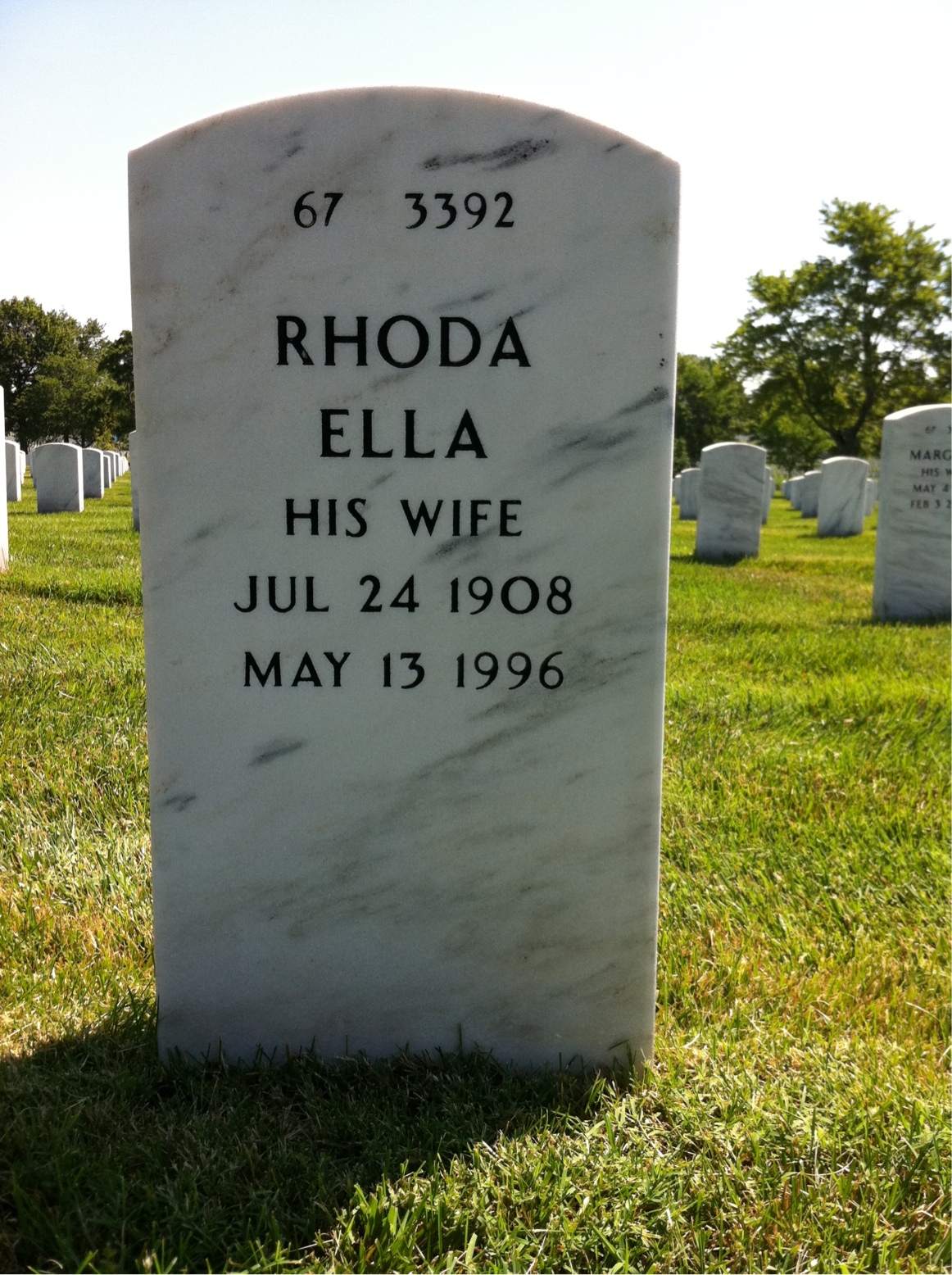 Back of headstone — Ruben Margolis