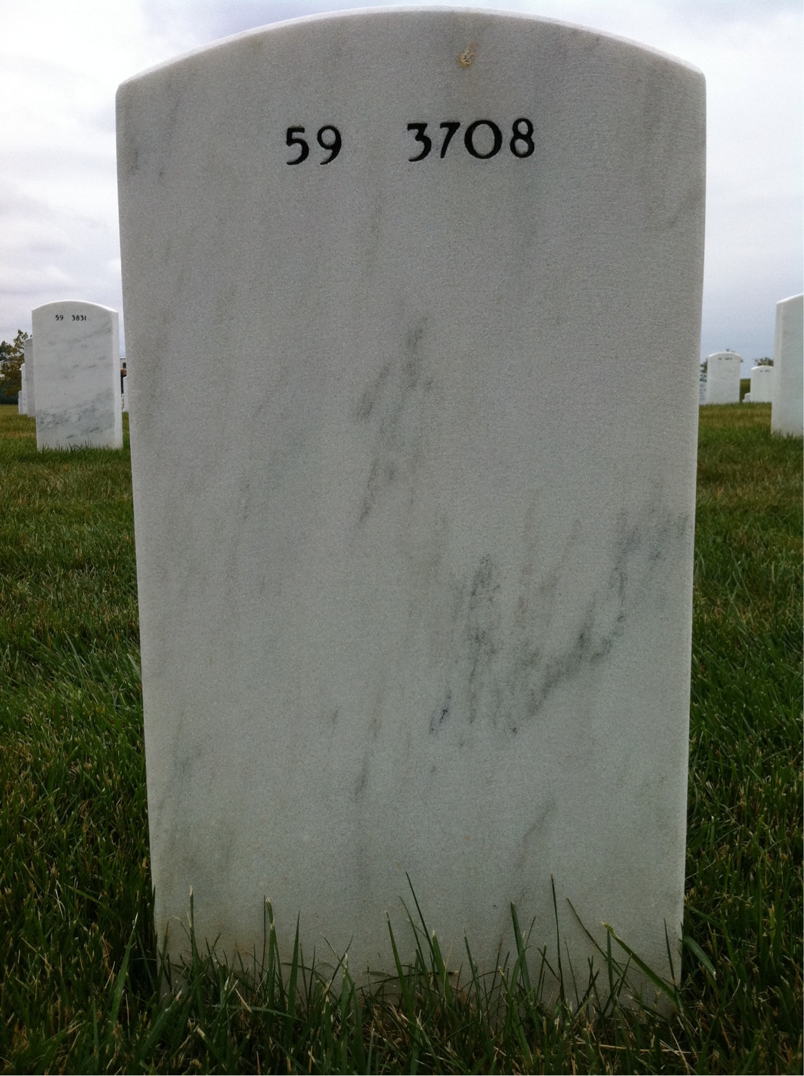 Back of headstone — Samuel Calhoun