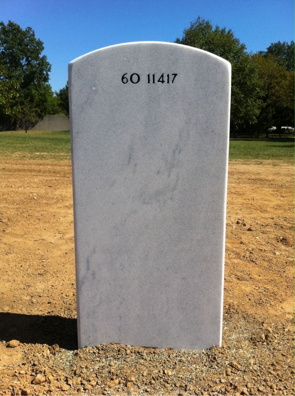 Back of headstone — Robert Moon