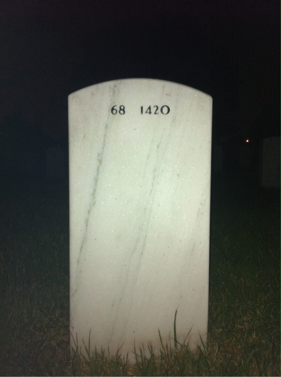 Back of headstone — Gordon Holterman