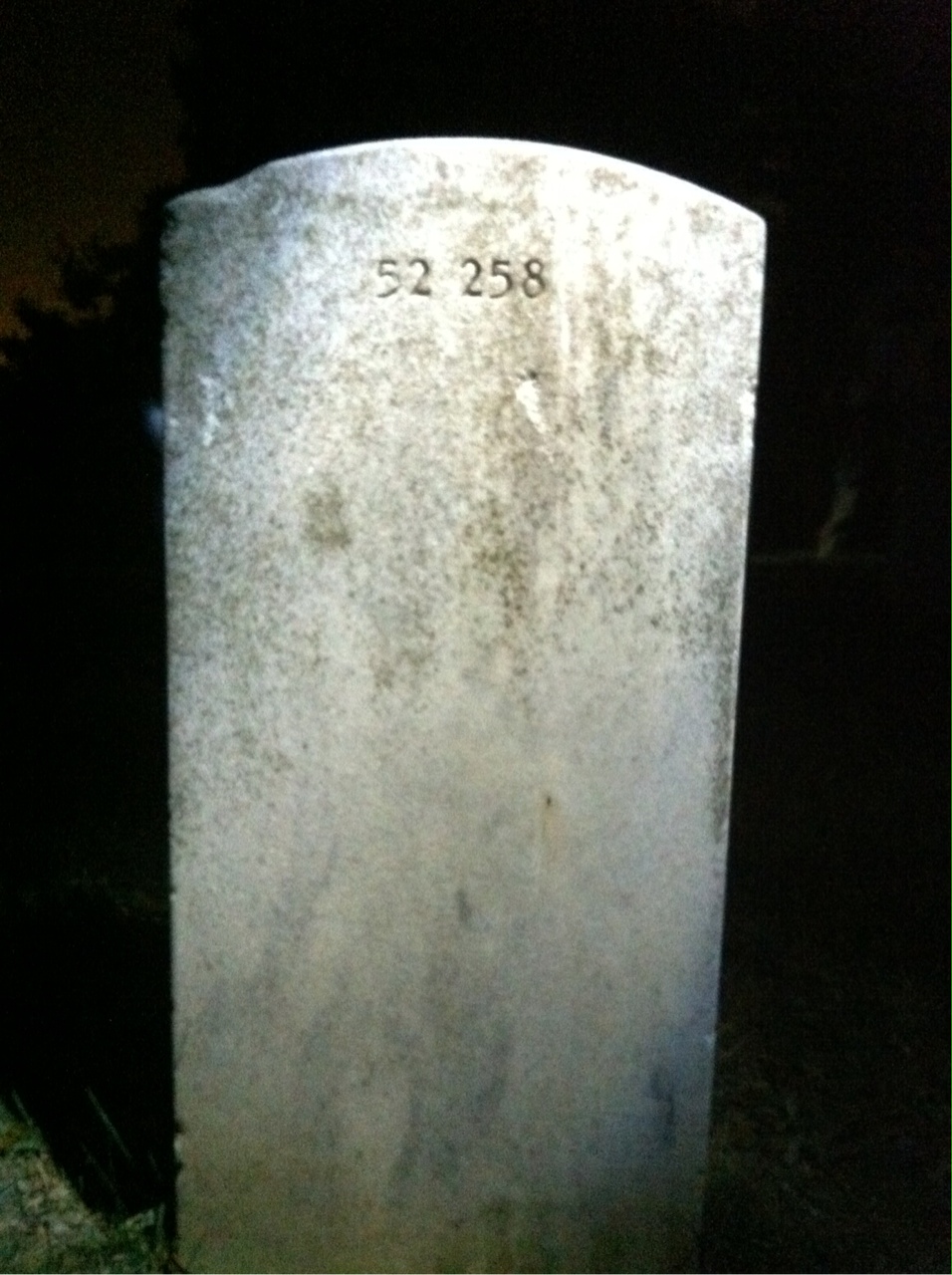Back of headstone — Wilbert Kellum