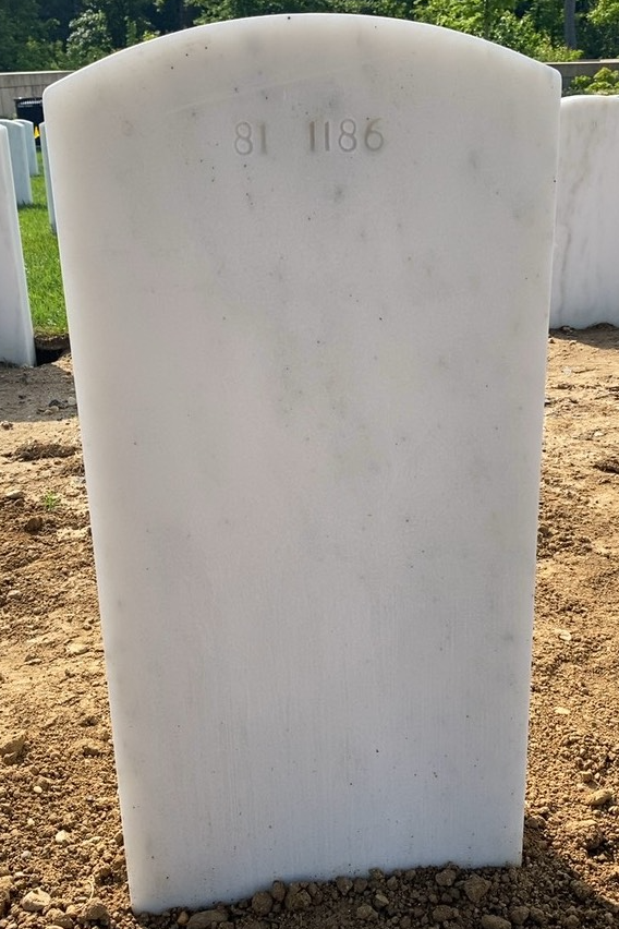 Back of headstone — Daniel Mullins