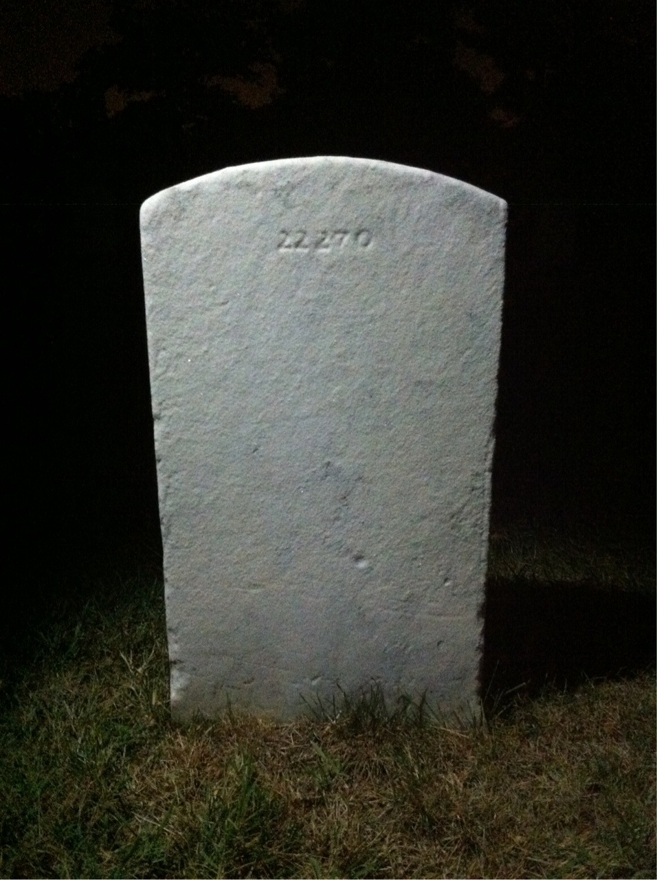 Back of headstone — Robert Moore