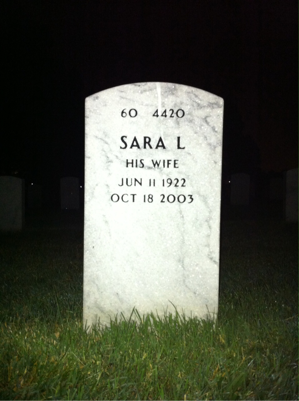 Back of headstone — Charles Bradshaw