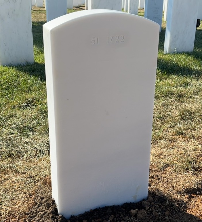 Back of headstone — Rodney Mitchell
