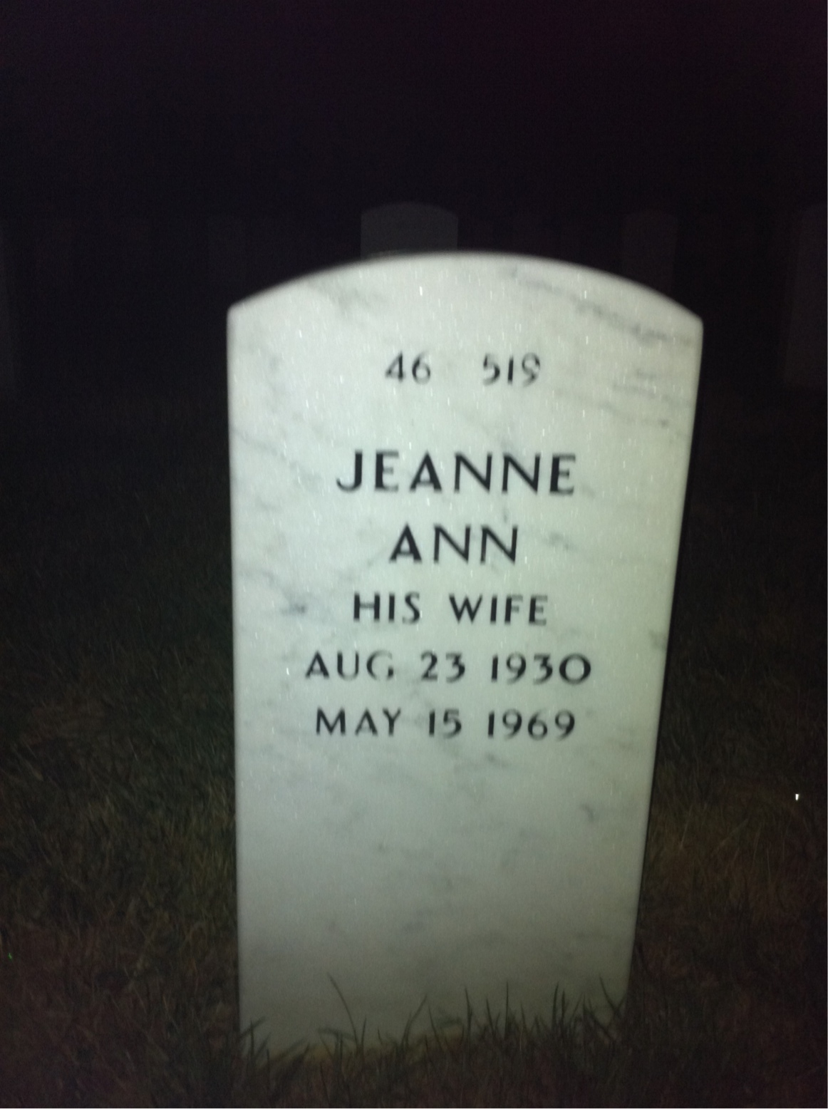 Back of headstone — Kenneth Smith